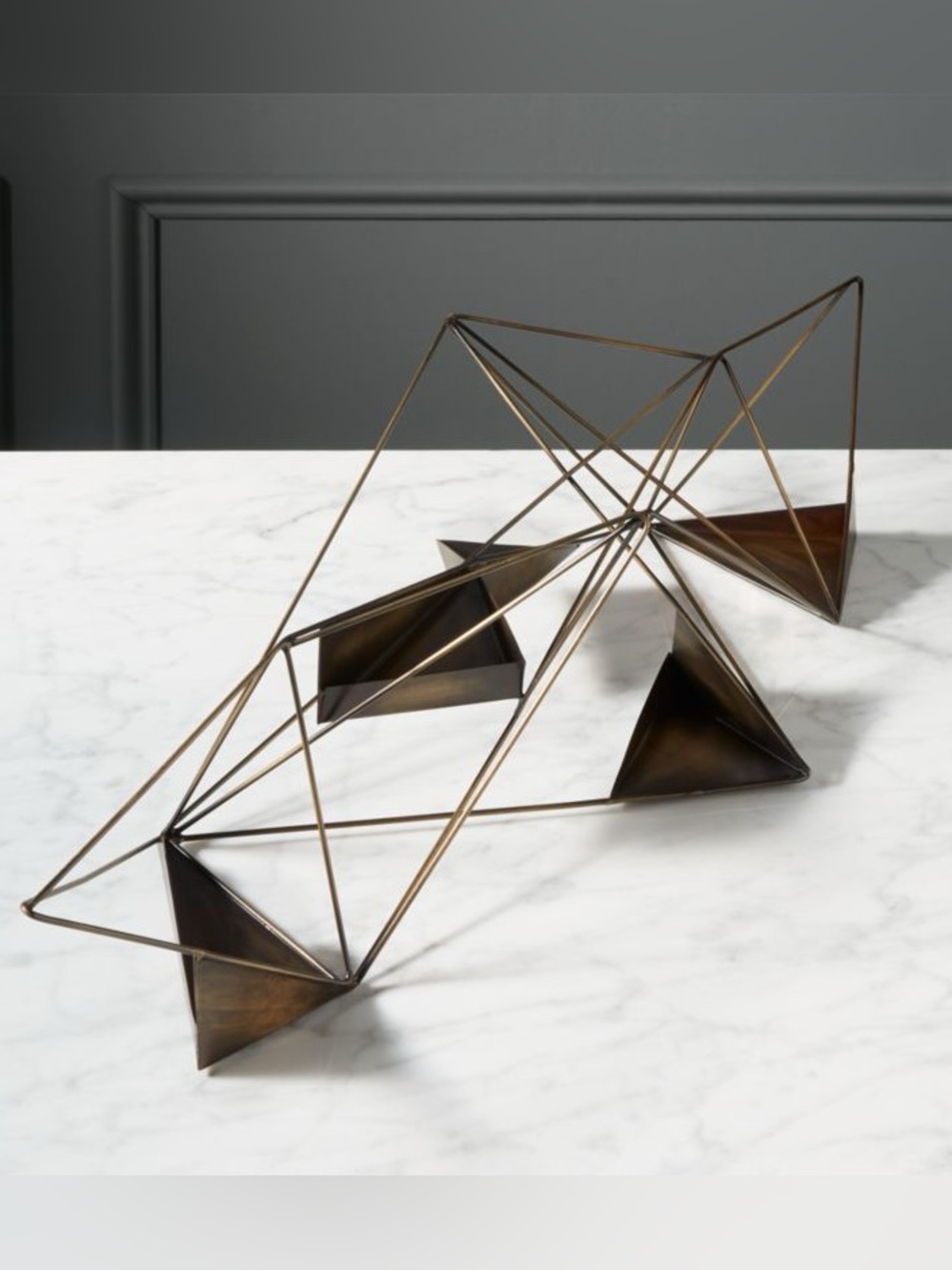 CB2 Wireplay Modern Geometric candle holder